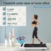 Under Desk Treadmill, Portable Mini Motorized Running Machine, Slim Walking Pad with Remote Control and LED Display for Home/Office Use,Installation-F