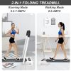 FYC 2 in 1 Under Desk Treadmill - 2.5 HP Folding Treadmill for Home, Installation-Free Foldable Treadmill Compact Electric Running Machine, Remote Con