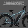 AOSTIRMOTOR S07-F 26&quot; 750W Electric Bike Fat Tire P7 48V 13AH Removable Lithium Battery for Adults with Detachable Rear Rack Fender New Model
