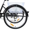 Adult Tricycle 7 Speed Cruise Bike 26 inch 3 Wheeled Bicycle with Large Size Basket Men's Women's Cruise Bike for Recreation; Shopping; Exercise