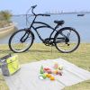7 Speed Bicycles 26"Inch Multiple Colors Men's Beach Cruiser Bike