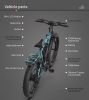 AOSTIRMOTOR S07-F 26&quot; 750W Electric Bike Fat Tire P7 48V 13AH Removable Lithium Battery for Adults with Detachable Rear Rack Fender New Model