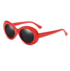 Sunglasses Retro Oval Goggle,vintage Clout Sunglasses Unisex Retro Oval Clout Goggles Sunglasses (Color: Red)