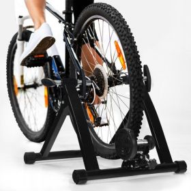 Indoor Fitness 8 Levels Adjustable Resistance Steel Bicycle Exercise Stand (Type: Exercise & Fitness, Color: Black)
