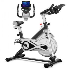 Indoor Cycling Professional Fitness Cycling Exercise Bike With LCD Monitor (Type: Professional Exercise Bikes, Color: Black)