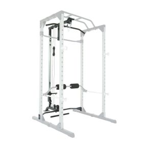 PROGEAR 310 Olympic Lat Pull Down and Low Row Cable Attachment for Progear 1600 Ultra Strength 800lb Weight Capacity Squat Stand Power Rack Cage with (Material: powercageonly)