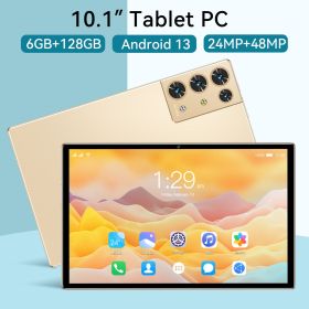 2023 New 5G Tablet PC, S30pro, 10.1 inch, 512GB large flash memory, Android Tablets, Dual Cards,  8000mAh Laptops, wifi GPS (ROM: 128GB, Color: gold)