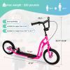 12" Scooter for Kids Ages 6-12 Adult Scooter with Big Wheels, Lightweight Durable Steel Frame Scooter