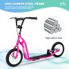 12" Scooter for Kids Ages 6-12 Adult Scooter with Big Wheels, Lightweight Durable Steel Frame Scooter